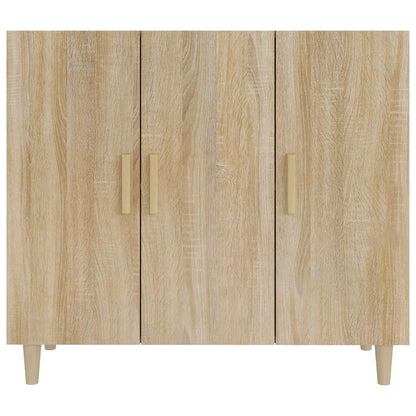Credenza Rovere Sonoma 90x34x80 cm in Legno Multistrato - homemem39