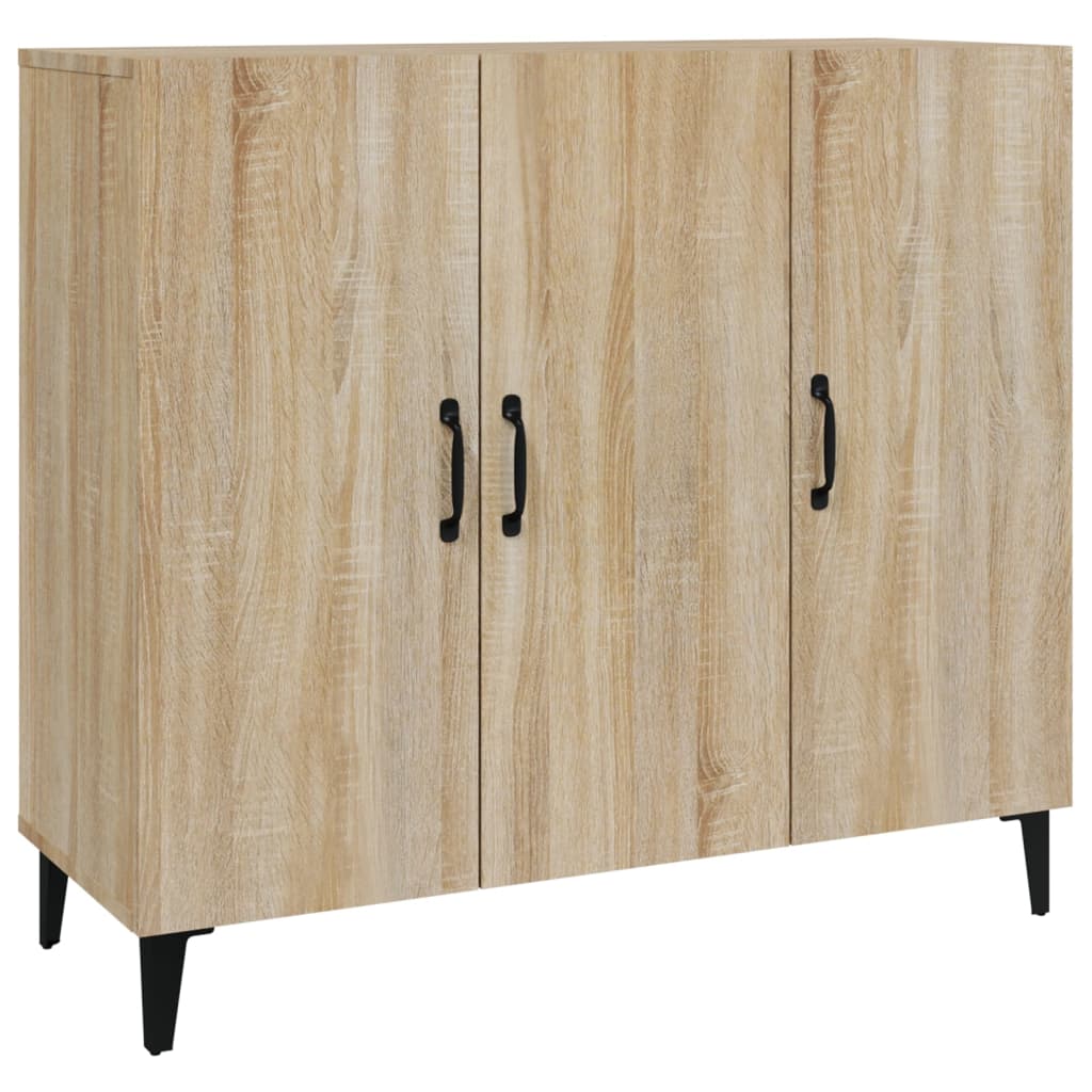 Credenza Rovere Sonoma 90x34x80 cm in Legno Multistrato - homemem39