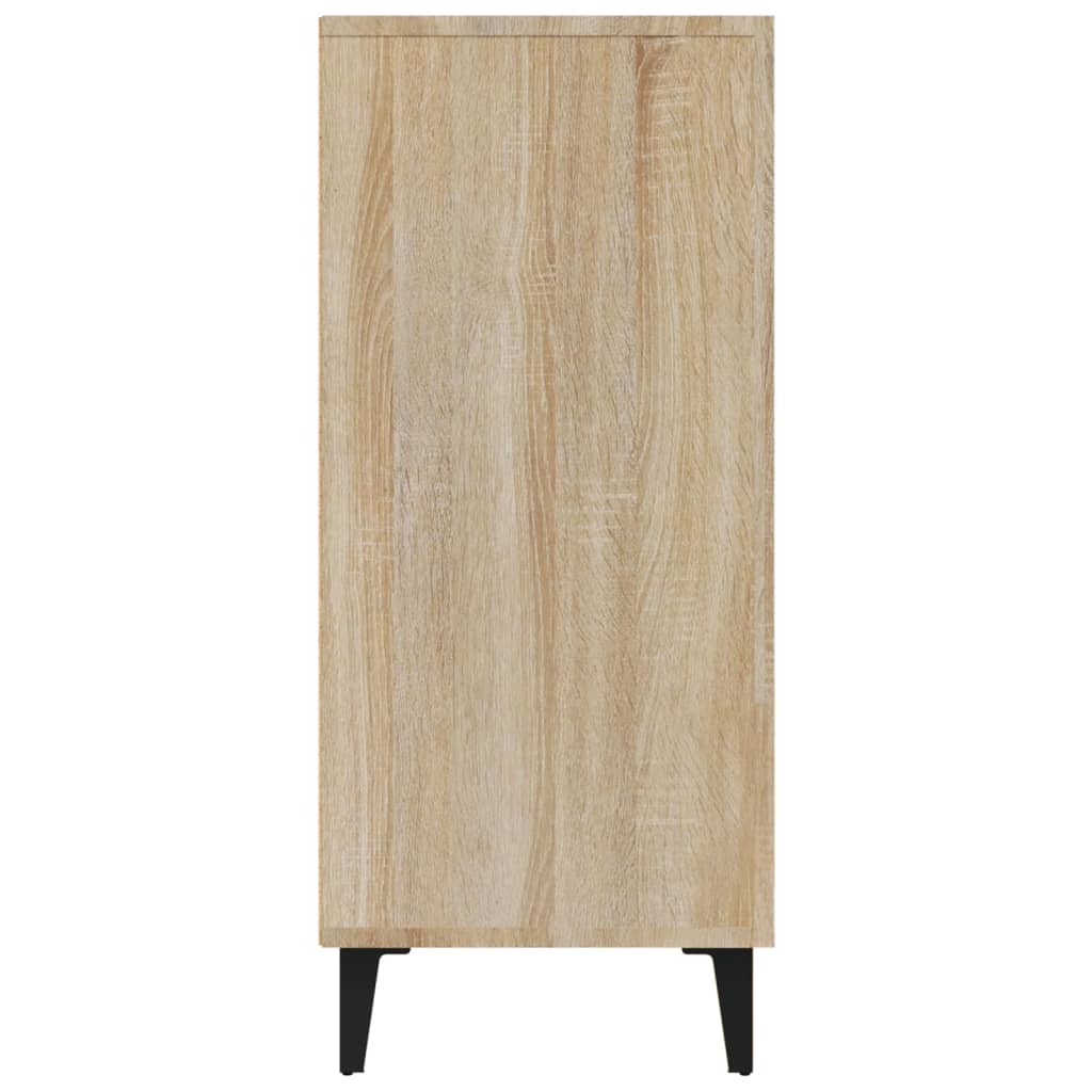 Credenza Rovere Sonoma 90x34x80 cm in Legno Multistrato - homemem39
