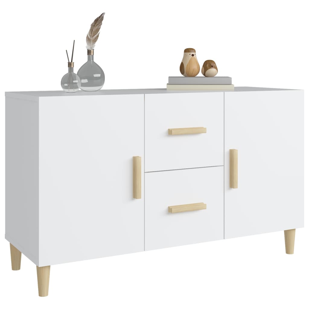 Credenza Bianca 100x36x60 cm in Legno Multistrato - homemem39