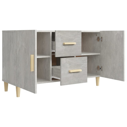 Credenza Grigio Cemento 100x36x60 cm in Legno Multistrato