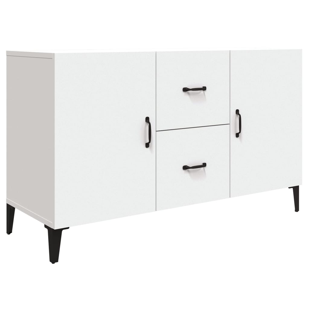 White Sideboard 100x36x60 cm in Multilayer Wood