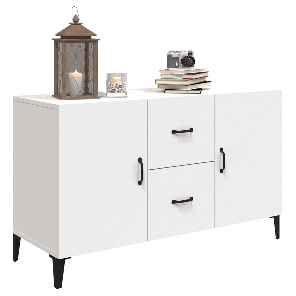 White Sideboard 100x36x60 cm in Multilayer Wood