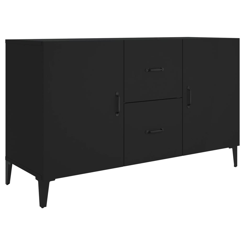 Credenza Nera 100x36x60 cm in Legno Multistrato - homemem39