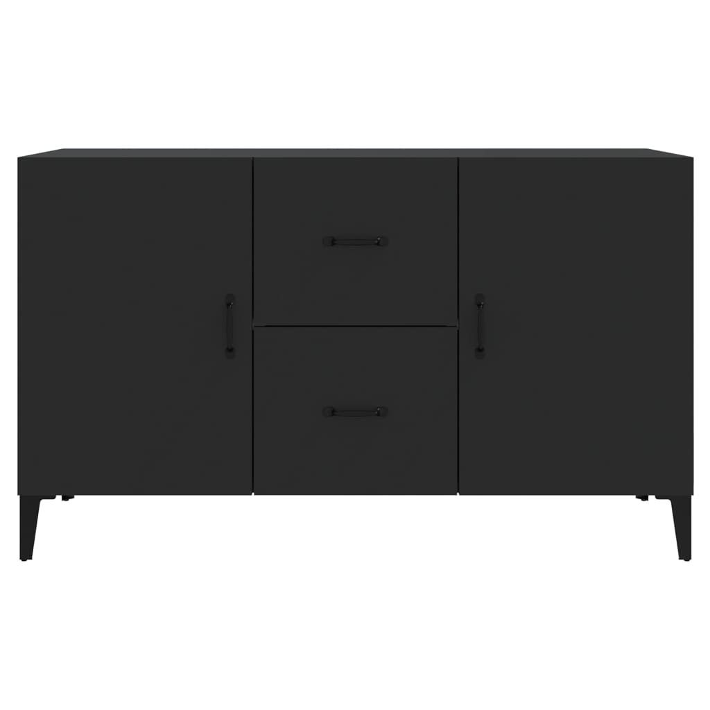 Credenza Nera 100x36x60 cm in Legno Multistrato - homemem39