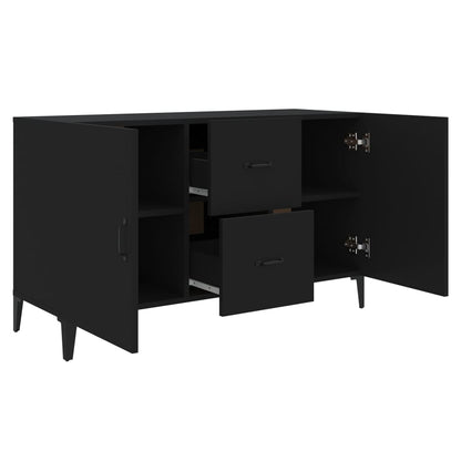 Credenza Nera 100x36x60 cm in Legno Multistrato - homemem39