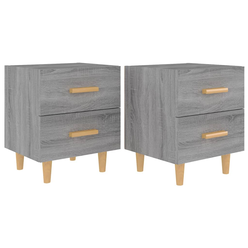 Comodini 2 pz Grigio Sonoma 40x35x47,5 cm - homemem39