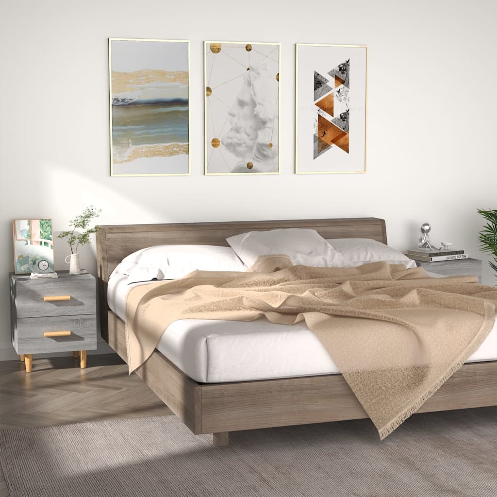 Comodini 2 pz Grigio Sonoma 40x35x47,5 cm - homemem39