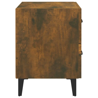 Comodini 2 pz Rovere Fumo 40x35x47,5 cm