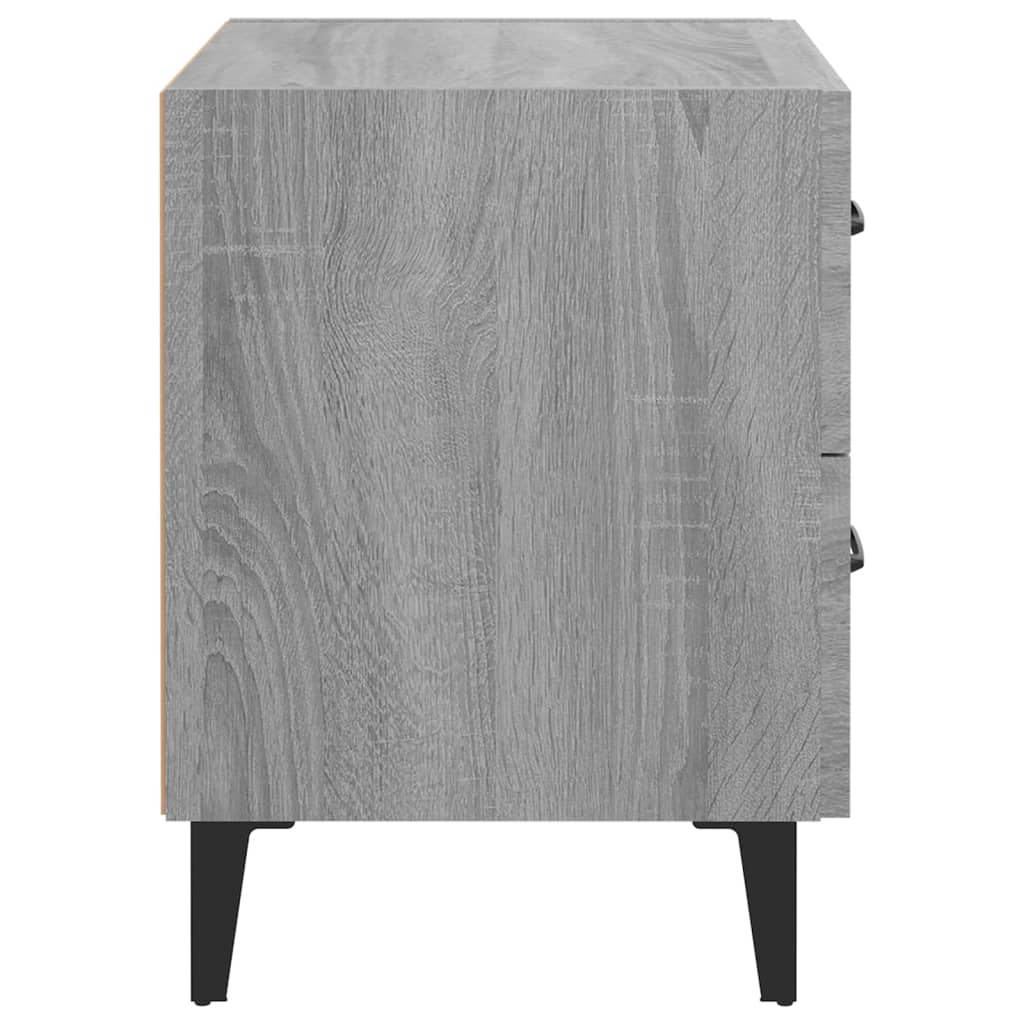 Comodini 2 pz Grigio Sonoma 40x35x47,5 cm