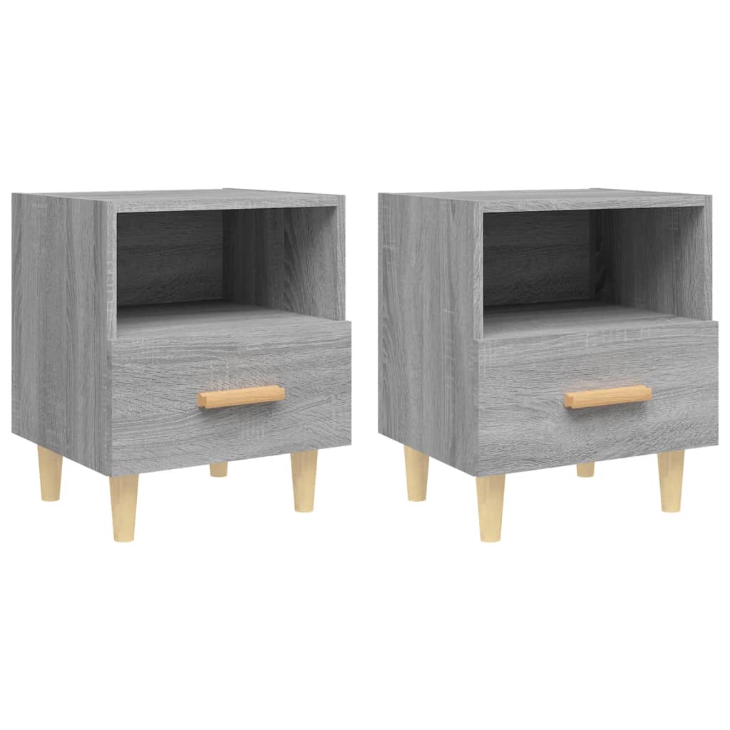 Comodini 2 pz Grigio Sonoma 40x35x47 cm - homemem39