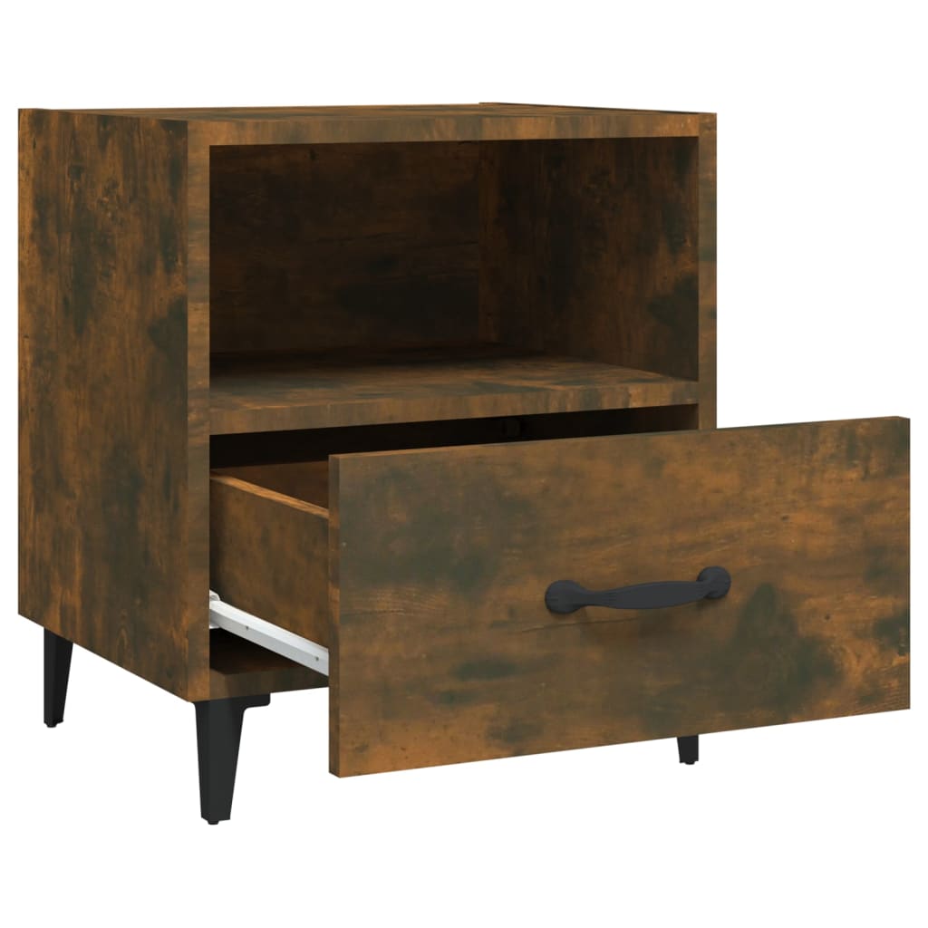 Comodini 2 pz Rovere Fumo in Legno Multistrato - homemem39