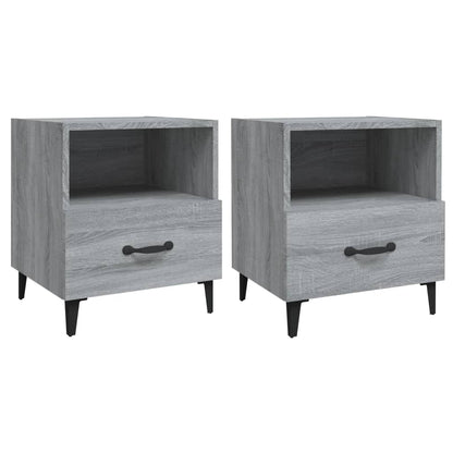 Comodini 2 pz Grigio Sonoma in Legno Multistrato - homemem39