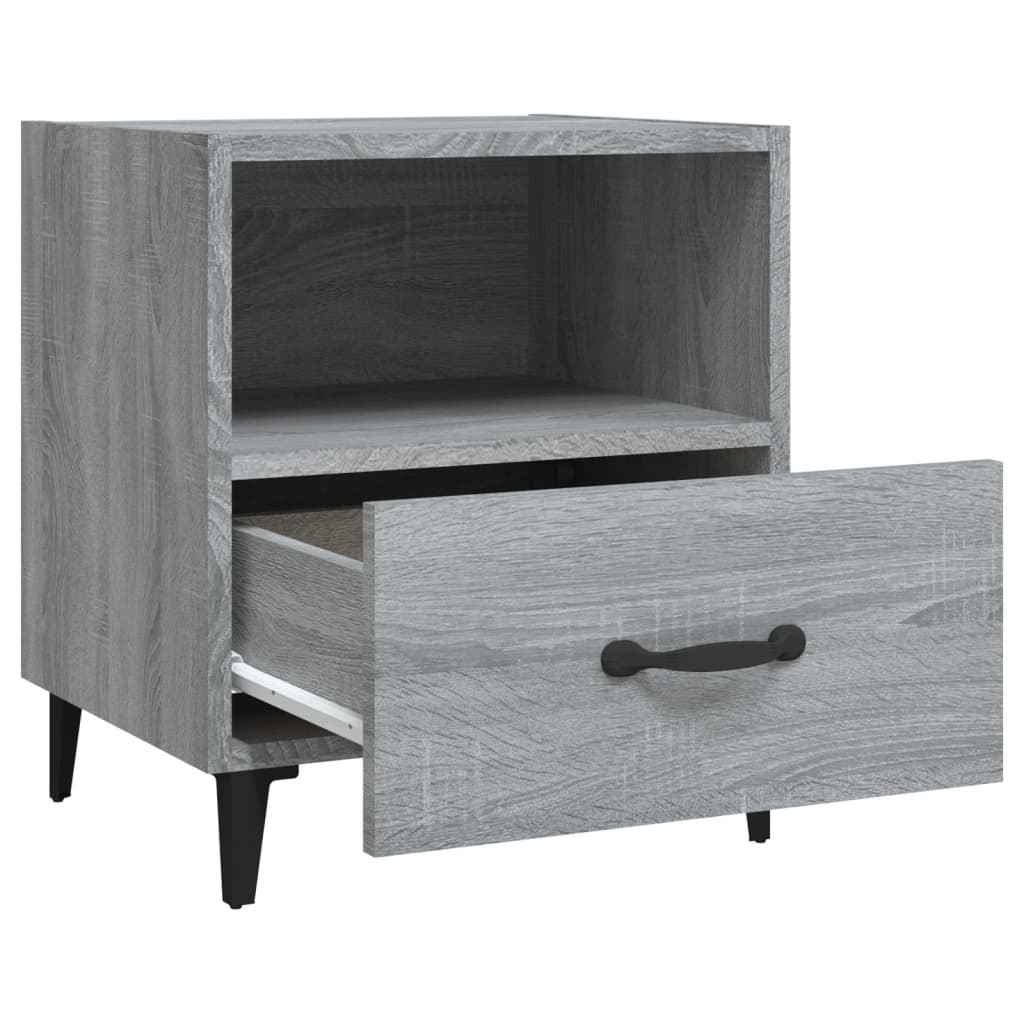 Comodini 2 pz Grigio Sonoma in Legno Multistrato - homemem39