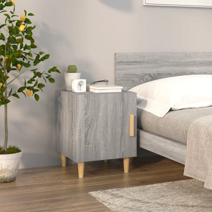 Comodini 2 pz Grigio Sonoma in Legno Multistrato