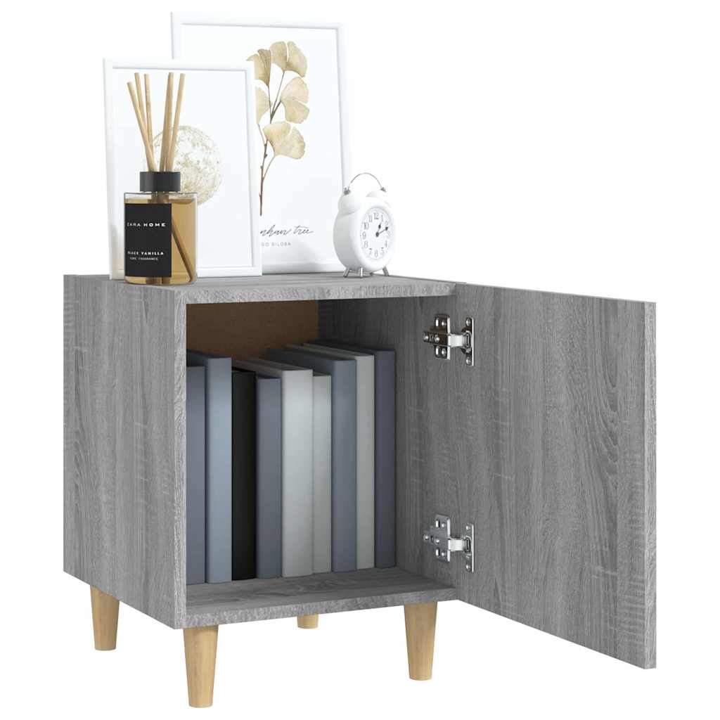 Comodini 2 pz Grigio Sonoma in Legno Multistrato
