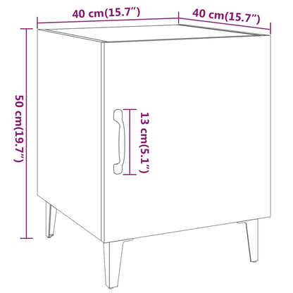 Comodino Rovere Fumo in Legno Multistrato