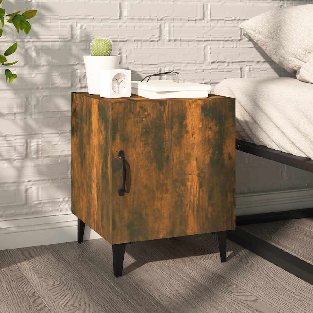 Comodino Rovere Fumo in Legno Multistrato