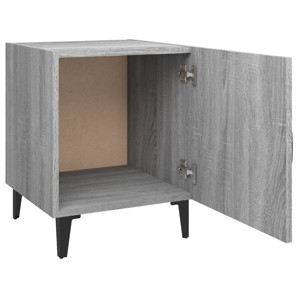 Comodino Grigio Sonoma in Legno Multistrato | homemem39
