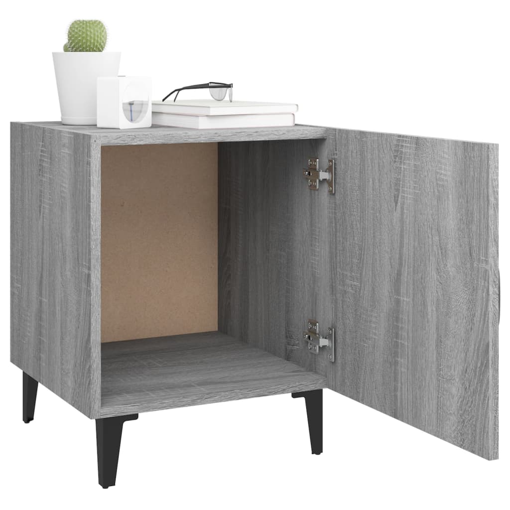 Comodino Grigio Sonoma in Legno Multistrato | homemem39