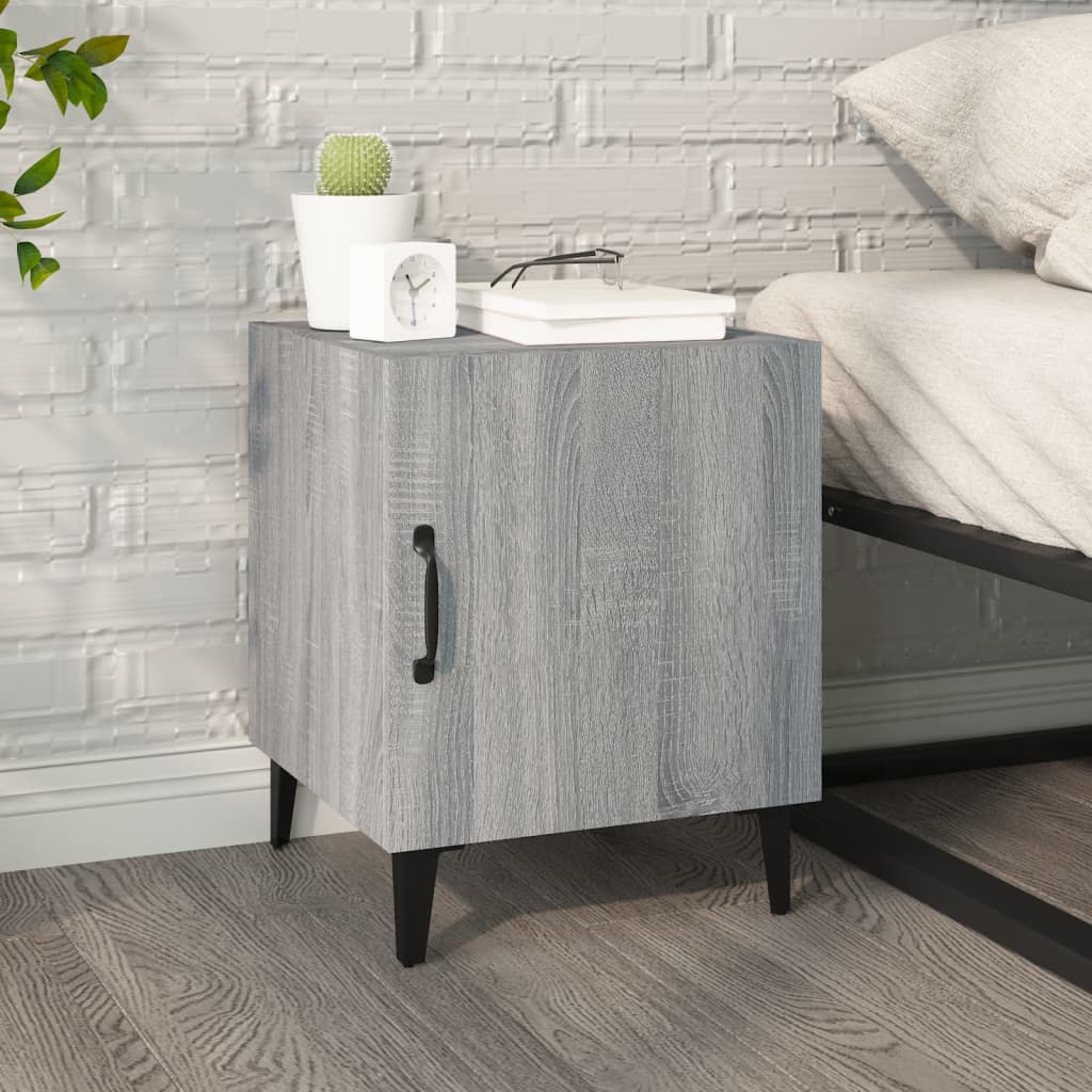Comodini 2 pz Grigio Sonoma in Legno Multistrato - homemem39
