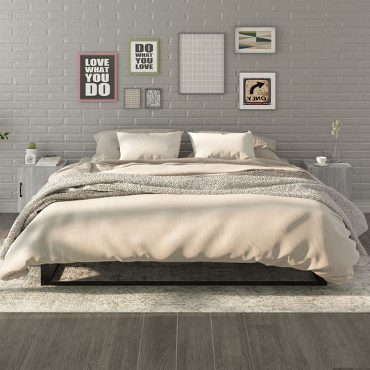 Comodini 2 pz Grigio Sonoma in Legno Multistrato - homemem39