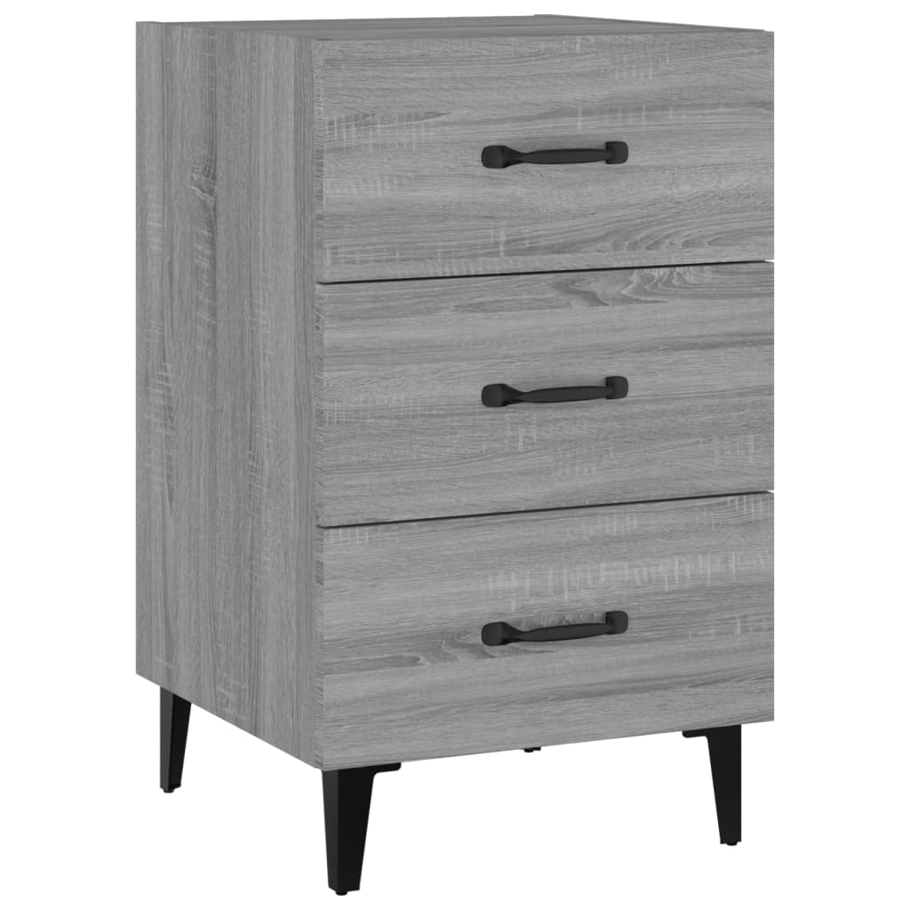 Comodino Grigio Sonoma 40x40x66 cm in Legno Multistrato - homemem39