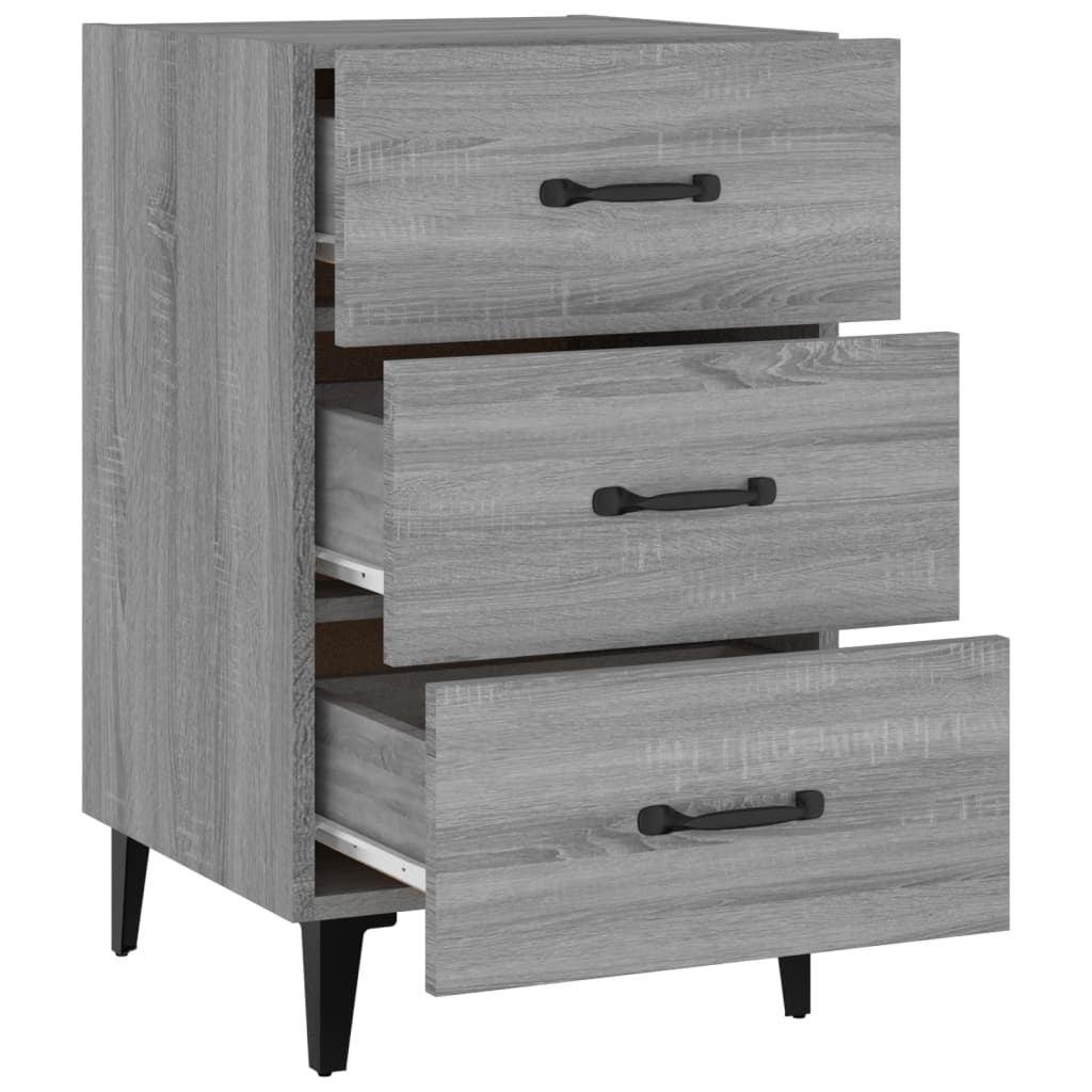 Comodino Grigio Sonoma 40x40x66 cm in Legno Multistrato - homemem39