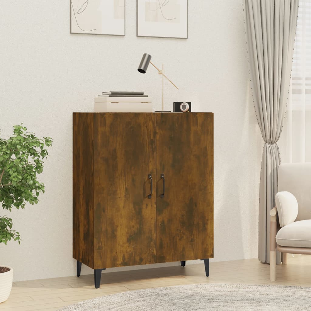 Credenza Rovere Fumo 70x34x90 cm in Legno Multistrato - homemem39