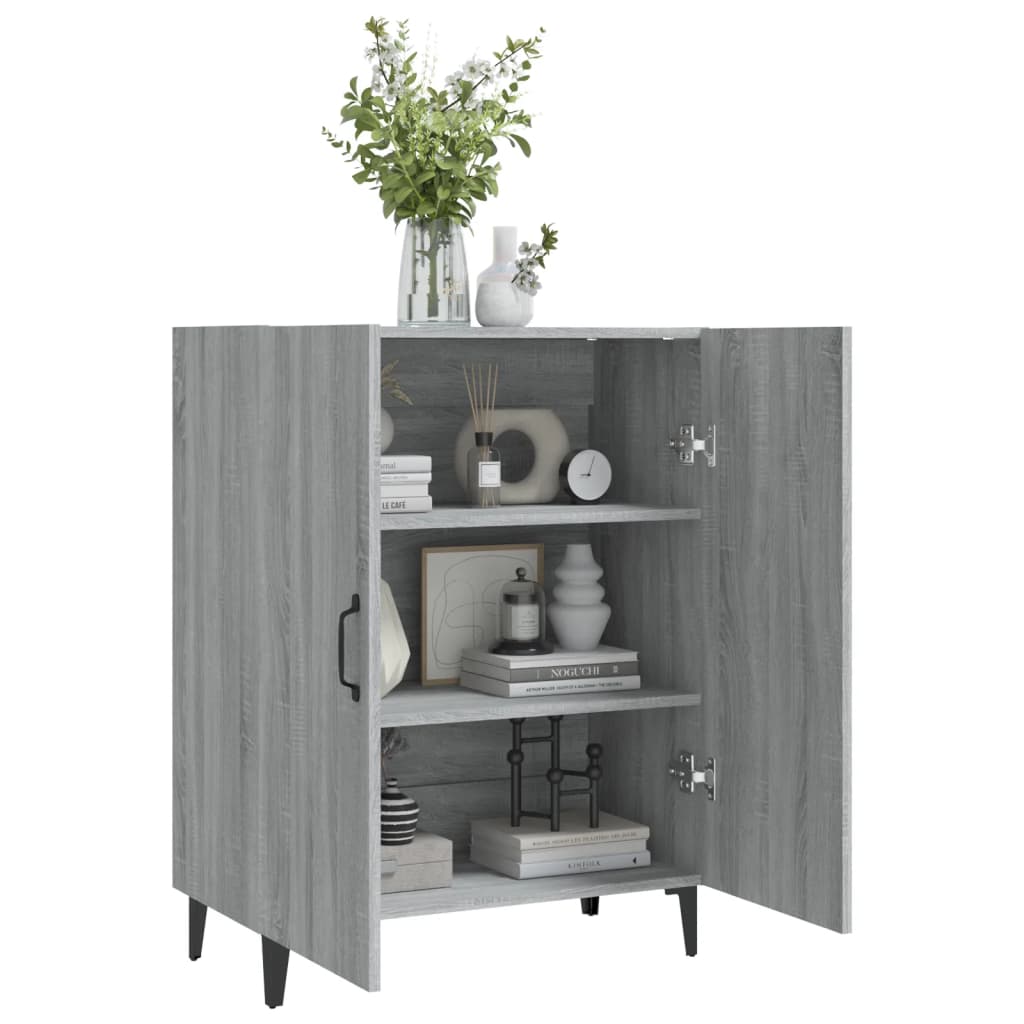 Credenza Grigio Sonoma 70x34x90 cm in Legno Multistrato - homemem39