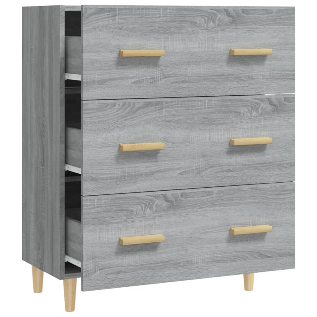 Credenza Grigio Sonoma 70x34x90 cm in Legno Multistrato - homemem39