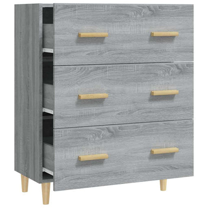 Credenza Grigio Sonoma 70x34x90 cm in Legno Multistrato