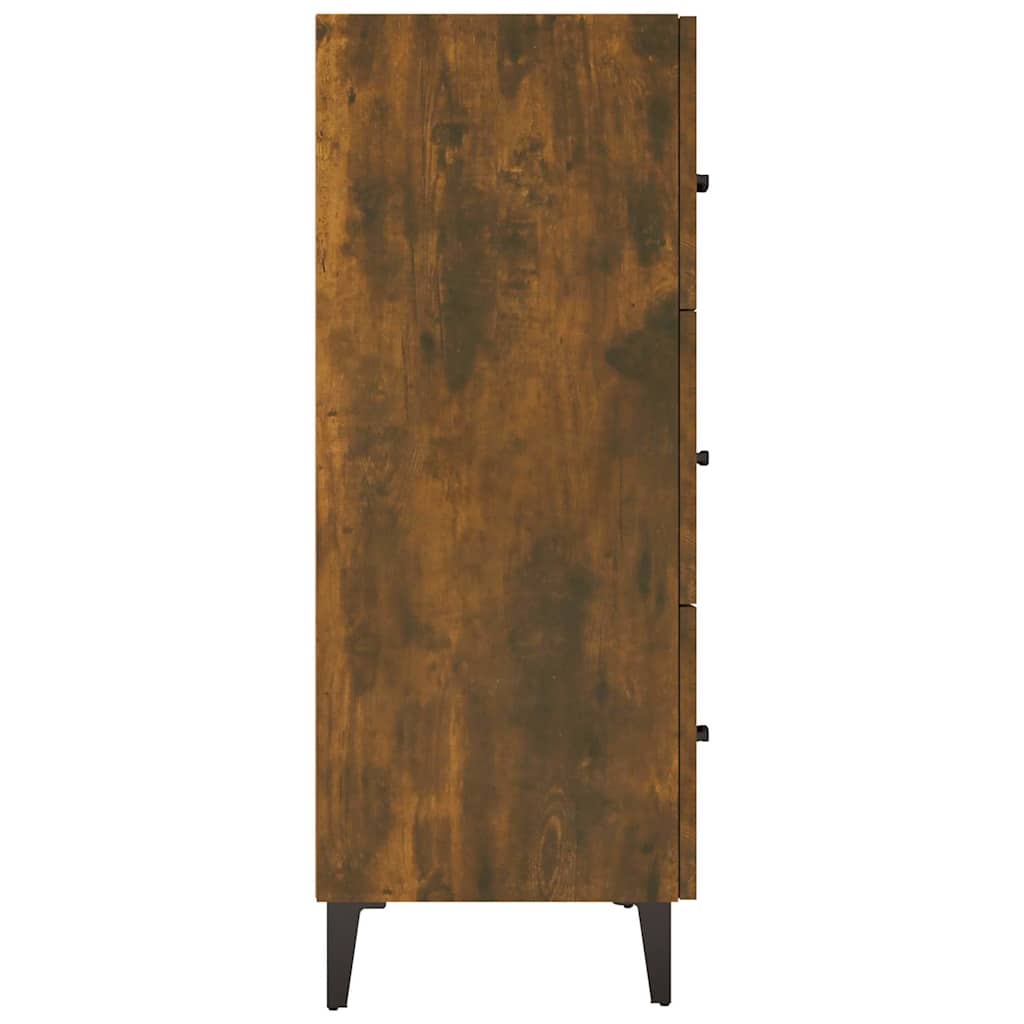 Credenza Rovere Fumo 69,5x34x90 cm in Legno Multistrato