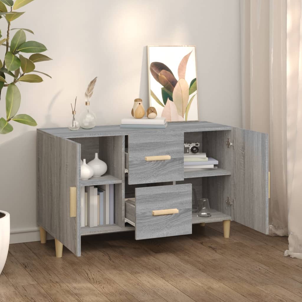 Credenza Grigio Sonoma 100x36x60 cm in Legno Multistrato - homemem39