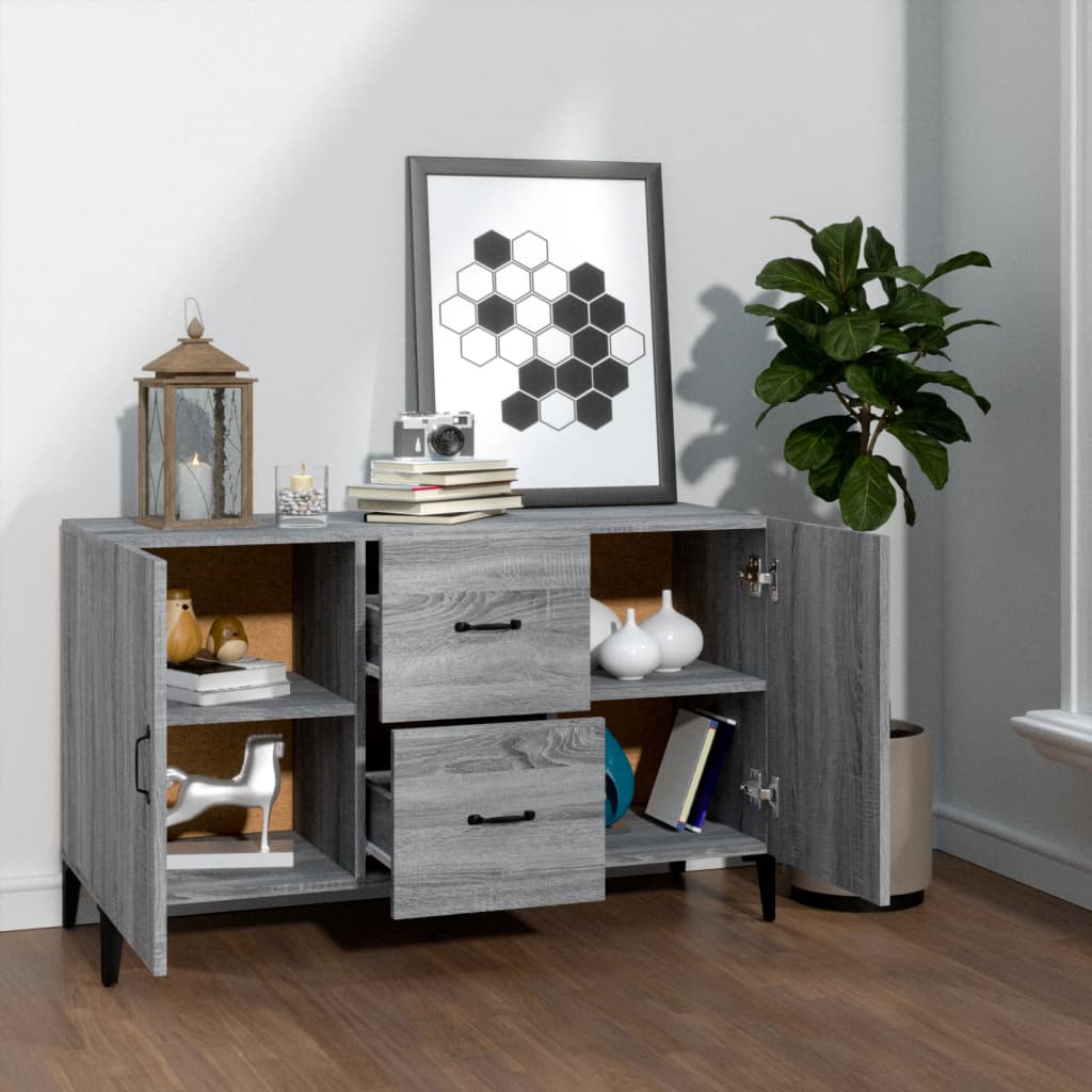 Credenza Grigio Sonoma 100x36x60 cm in Legno Multistrato - homemem39