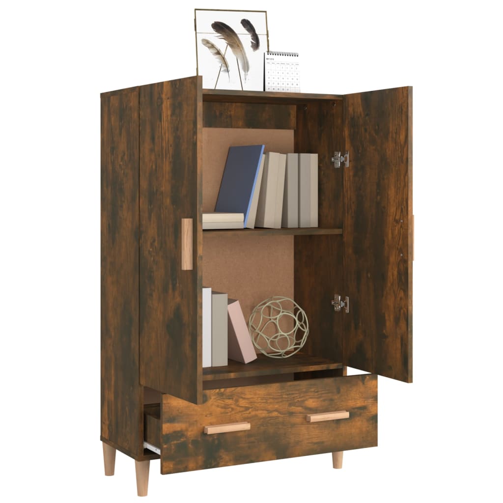 Credenza Rovere Fumo 70x31x115 cm in Legno Multistrato - homemem39