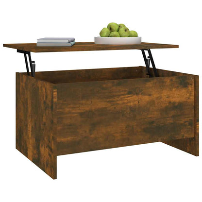 Tavolino Salotto Rovere Fumo 80x55,5x41,5 cm Legno Multistrato