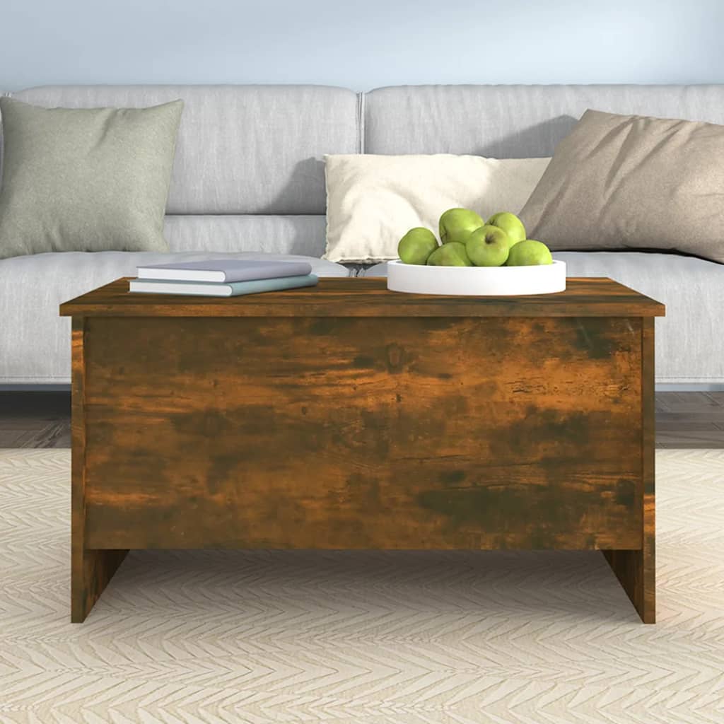 Tavolino Salotto Rovere Fumo 80x55,5x41,5 cm Legno Multistrato | homemem39
