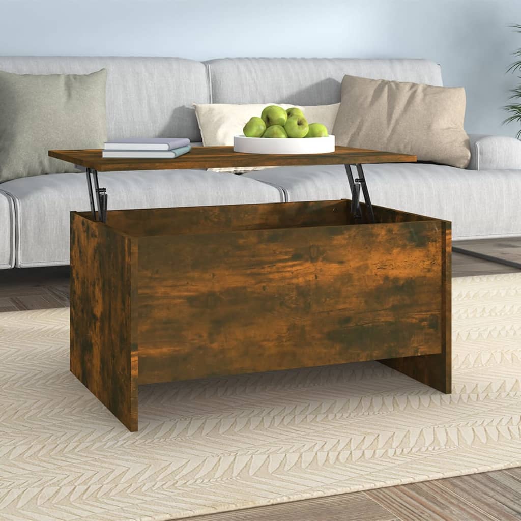 Tavolino Salotto Rovere Fumo 80x55,5x41,5 cm Legno Multistrato | homemem39