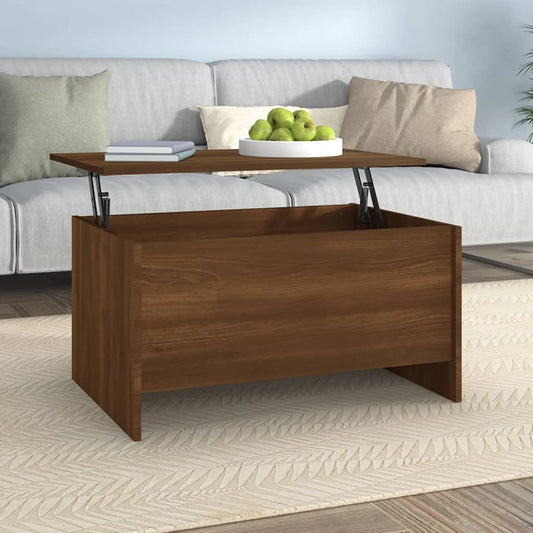 Tavolino Salotto Rovere Marrone 80x55,5x41,5 Legno Multistrato | homemem39