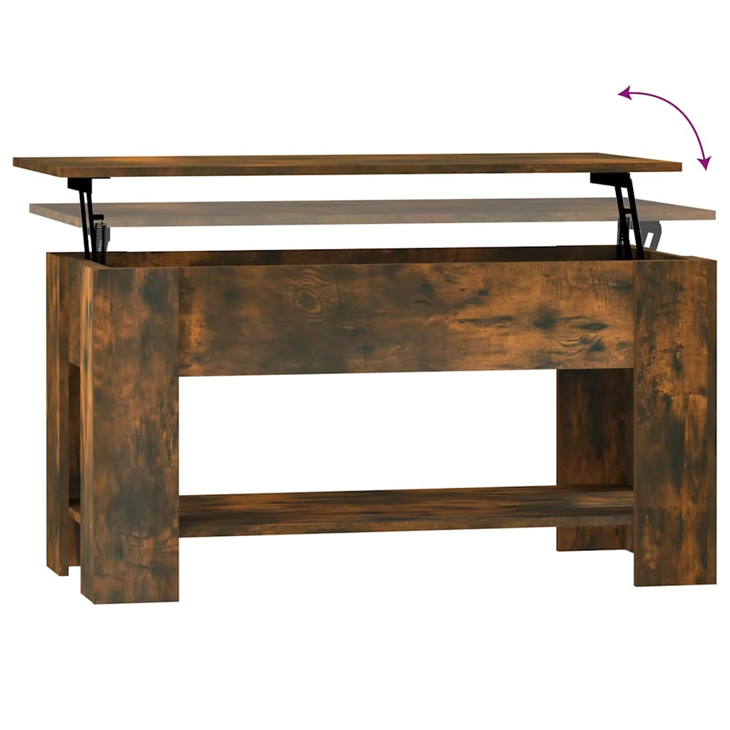 Tavolino da Salotto Rovere Fumo 101x49x52 cm Legno Multistrato | homemem39