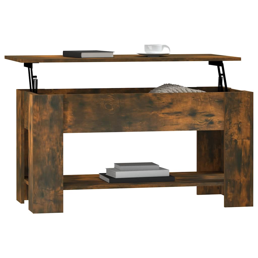 Tavolino da Salotto Rovere Fumo 101x49x52 cm Legno Multistrato | homemem39