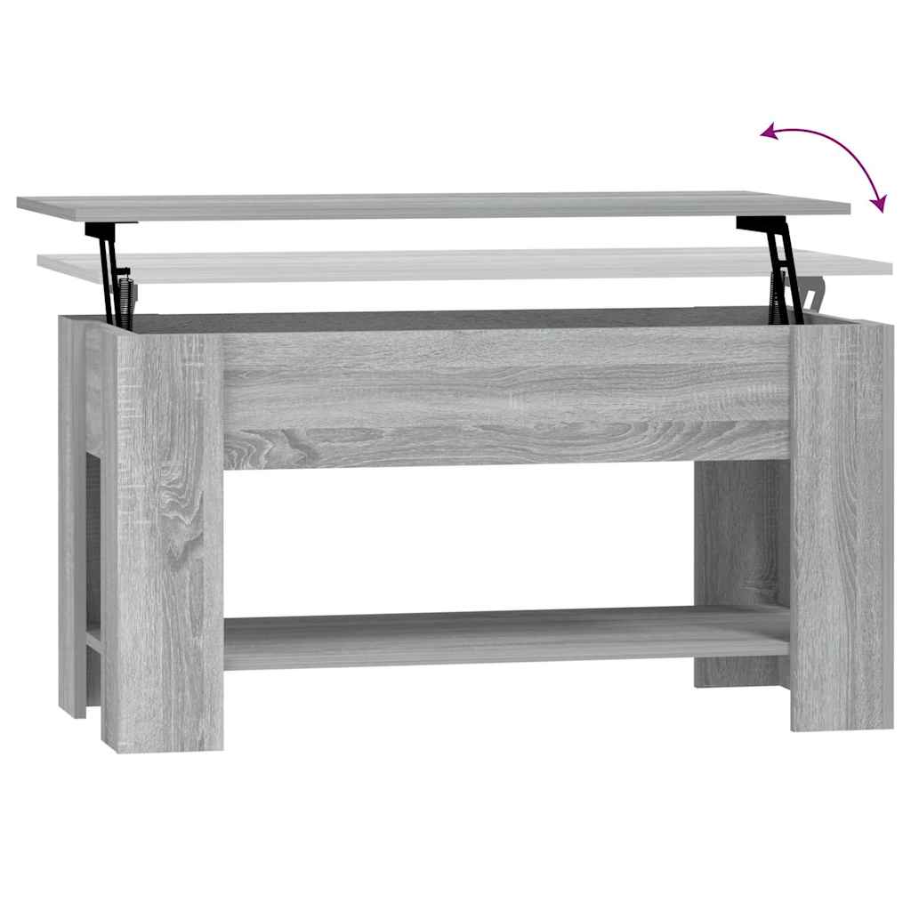 Tavolino da Salotto Grigio Sonoma 101x49x52cm Legno Multistrato | homemem39