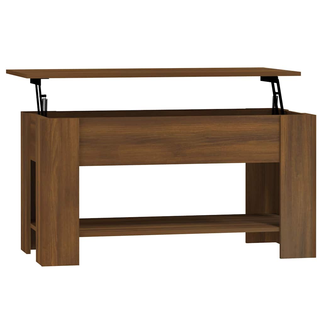 Tavolino Salotto Rovere Marrone 101x49x52 cm Legno Multistrato | homemem39