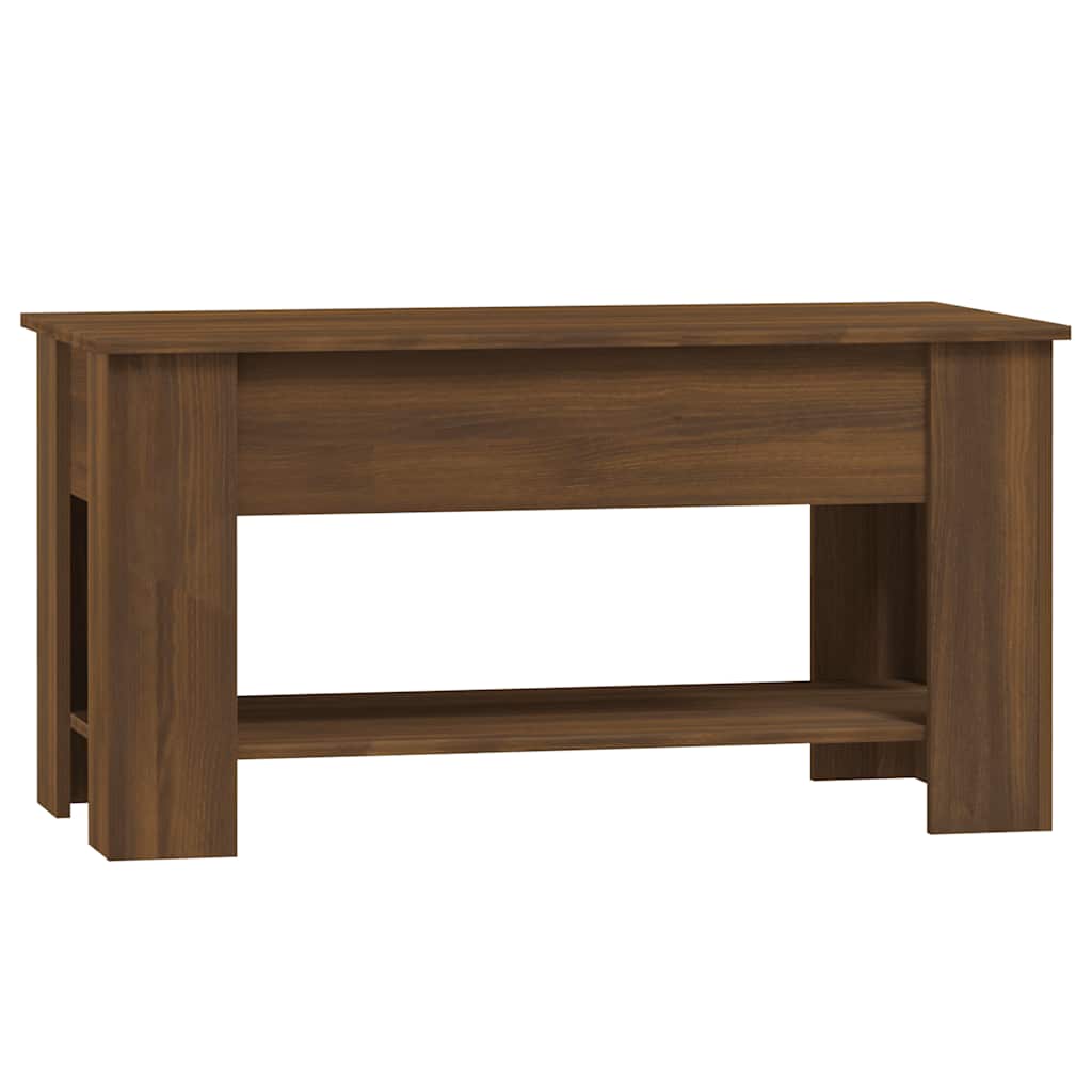 Tavolino Salotto Rovere Marrone 101x49x52 cm Legno Multistrato | homemem39