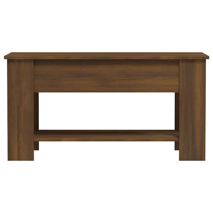 Tavolino Salotto Rovere Marrone 101x49x52 cm Legno Multistrato | homemem39