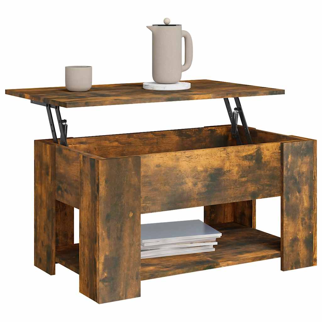 Tavolino da Salotto Rovere Fumo 79x49x41cm in Legno Multistrato | homemem39