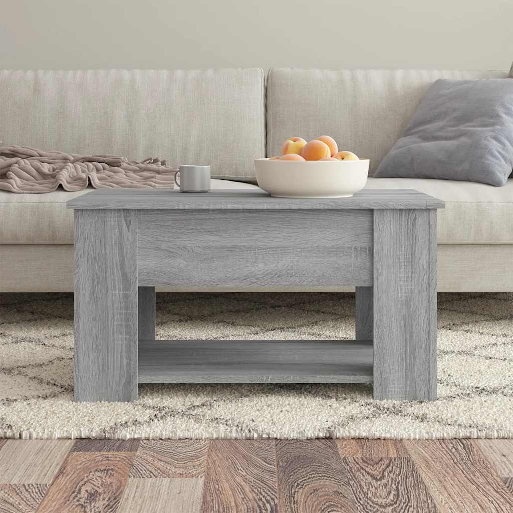 Tavolino da Salotto Grigio Sonoma 79x49x41 cm Legno Multistrato | homemem39