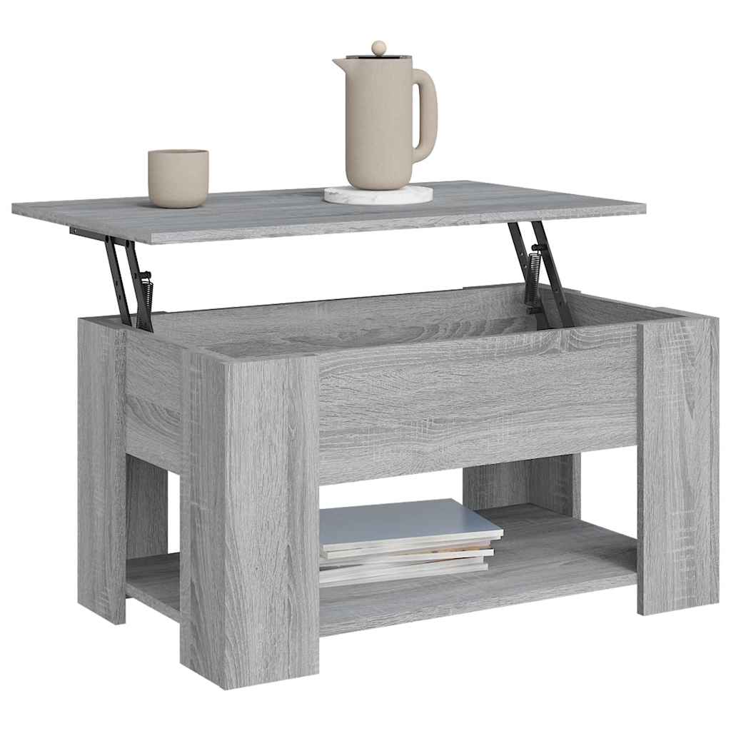Tavolino da Salotto Grigio Sonoma 79x49x41 cm Legno Multistrato | homemem39