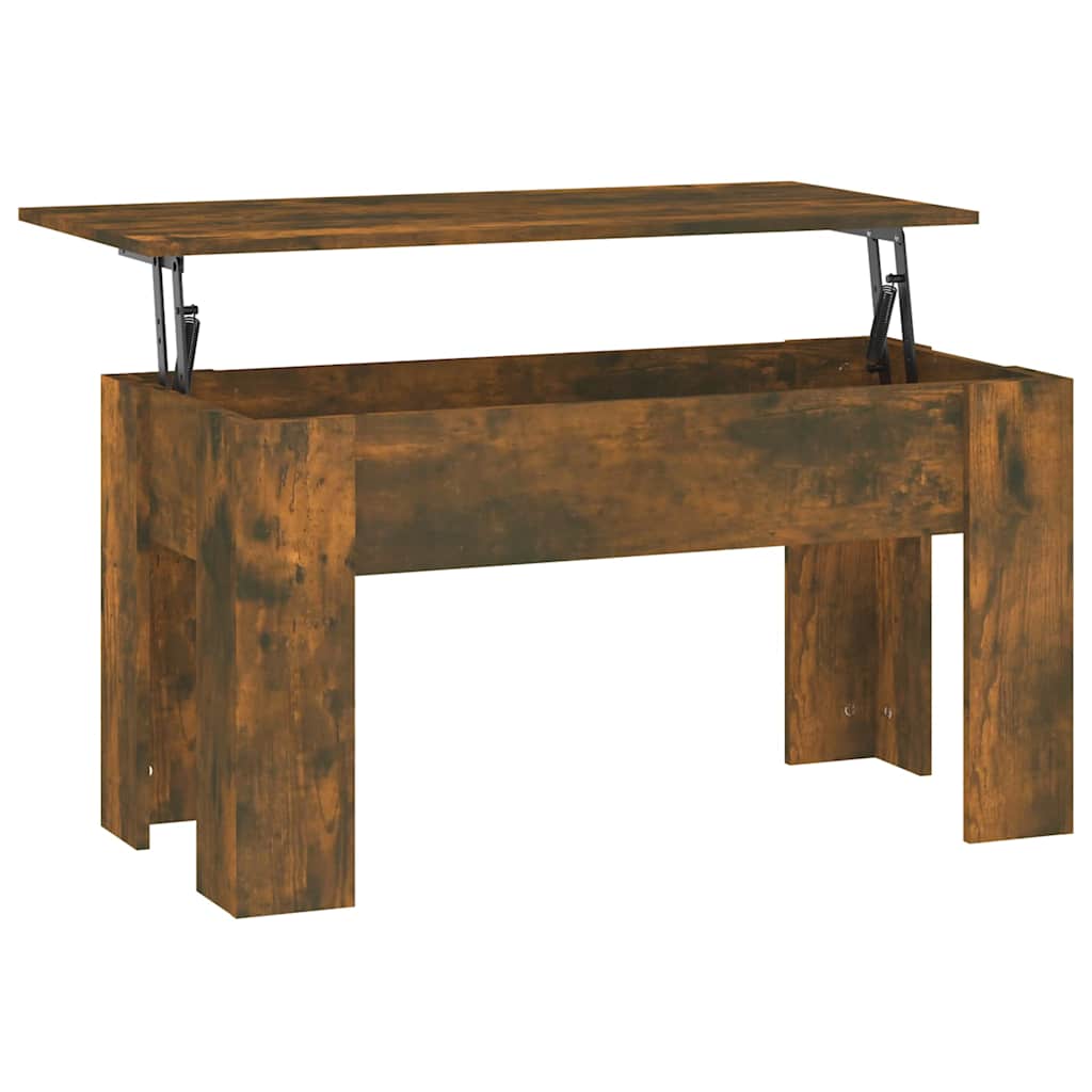 Tavolino da Salotto Rovere Fumo 101x49x52 cm Legno Multistrato